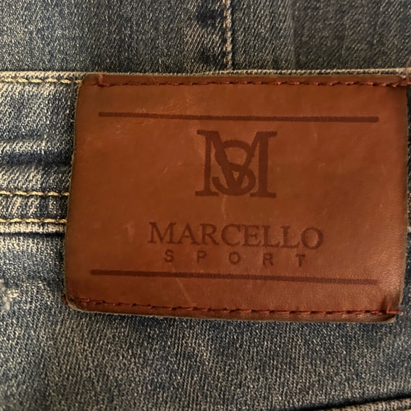 Marcello Sport Medium Wash Straight Fit Jeans Tagged 32x34 but are Hemmed to 28 - Picture 4 of 8